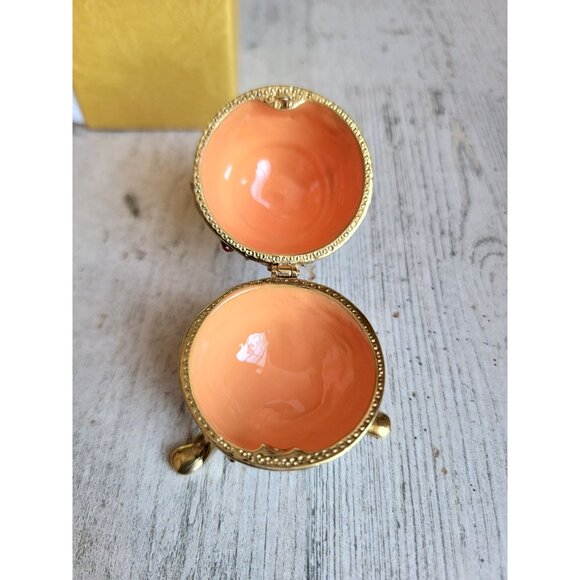 Miniature egg Green trinket box Easter rhinestone home decor unique - Picture 9 of 9